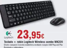 Hiper FROIZ Teclado + ratón Logitech Wireless combo MK220 oferta