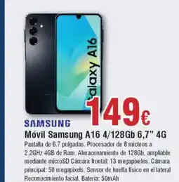 Hiper FROIZ SAMSUNG Móvil Samsung A16 4/128Gb 6,7" 4G oferta