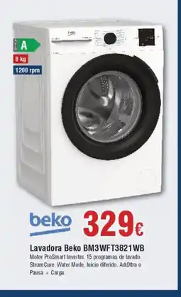 Hiper FROIZ BEKO Lavadora BM3WFT3821WB oferta