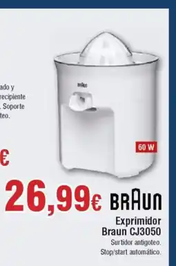 Hiper FROIZ BRAUN Exprimidor CJ3050 oferta