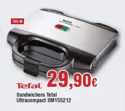 Hiper FROIZ TEFAL Sandwichera Tefal Ultracompact SM155212 oferta