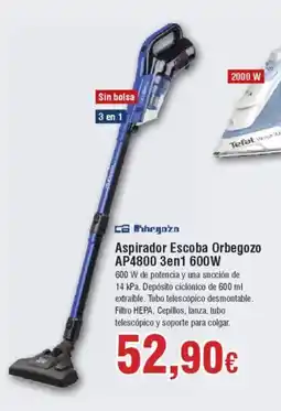 Hiper FROIZ Aspirador Escoba Orbegozo AP4800 3en1 600W oferta