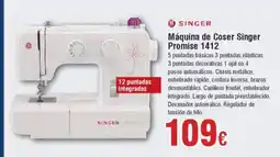Hiper FROIZ Máquina de Coser Singer Promise 1412 oferta