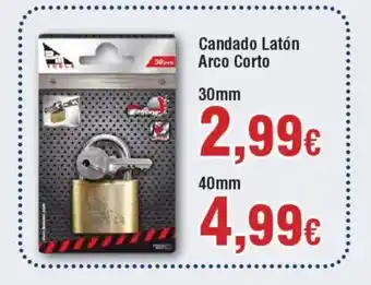 Hiper FROIZ Candado Latón Arco Corto oferta