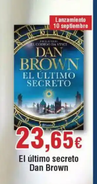 Hiper FROIZ El último secreto Dan Brown oferta