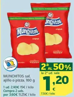 HiperDino MUNCHITOS sal, ajillo o pizza oferta