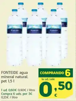 HiperDino FONTEIDE agua mineral natural oferta