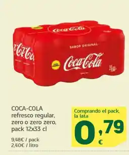 HiperDino COCA-COLA refresco regular, zero o zero zero oferta