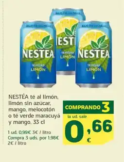 HiperDino NESTÉA té al limón, limón sin azúcar, mango, melocotón oferta