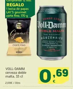 HiperDino VOLL-DAMM cerveza doble malta oferta