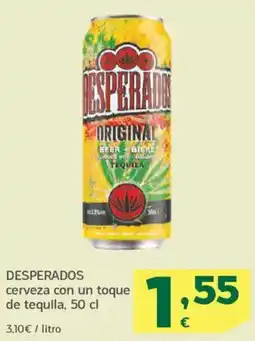 HiperDino DESPERADOS cerveza con un toque de tequila oferta