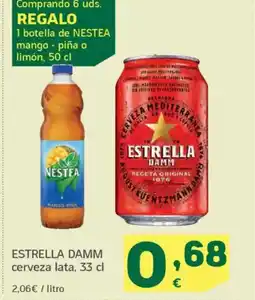 HiperDino ESTRELLA DAMM cerveza lata oferta