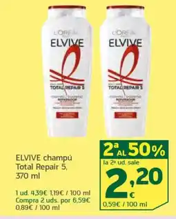 HiperDino ELVIVE champú Total Repair 5 oferta