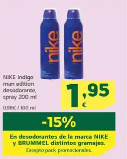 HiperDino NIKE Indigo man edition desodorante oferta