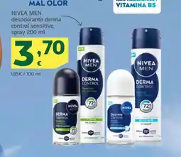 HiperDino NIVEA MEN desodorante derma control sensitive oferta