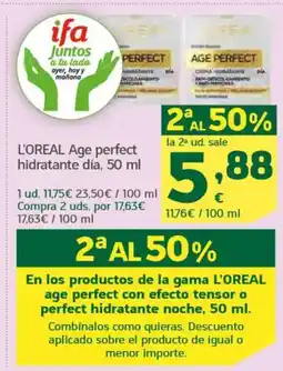 HiperDino L'OREAL Age perfect hidratante día oferta