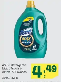 HiperDino ASEVI detergente Max eficacia o Active, 50 lavados oferta