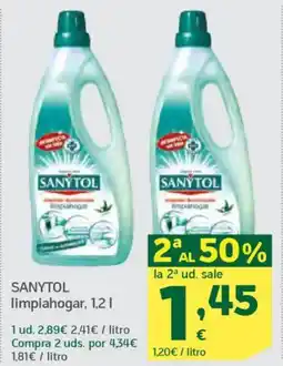 HiperDino SANYTOL limpiahogar oferta