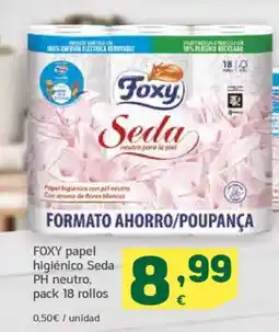 HiperDino FOXY papel higiénico Seda PH neutro, pack 18 rollos oferta