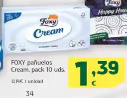 HiperDino FOXY pañuelos Cream oferta