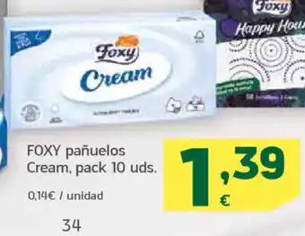 HiperDino FOXY pañuelos Cream oferta