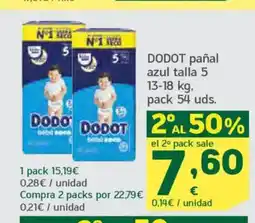 HiperDino DODOT pañal azul talla 5 oferta