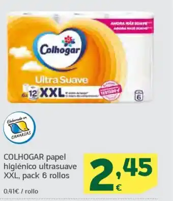 HiperDino COLHOGAR papel higiénico ultrasuave oferta