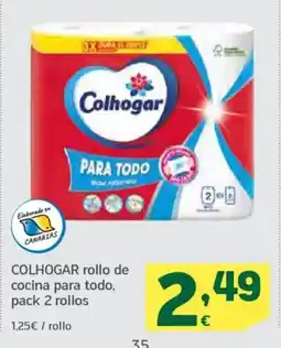 HiperDino COLHOGAR rollo de cocina para todo, pack 2 rollos oferta