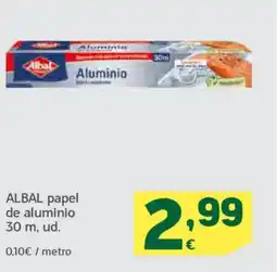 HiperDino ALBAL papel de aluminio oferta