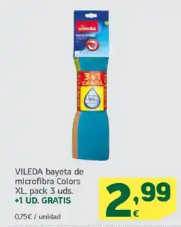HiperDino VILEDA bayeta de microfibra Colors XL oferta
