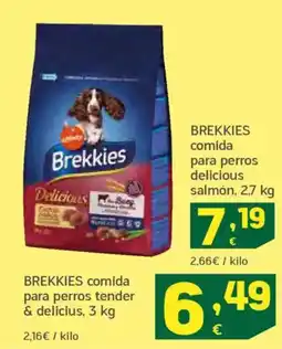 HiperDino BREKKIES comida para perros delicious salmón oferta