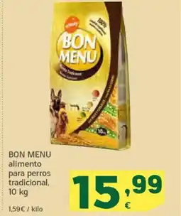 HiperDino BON MENU alimento para perros tradicional oferta