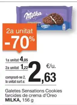 BonpreuEsclat MILKA Galetes Sensations Cookies farcides de crema d'Oreo oferta