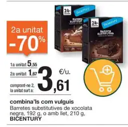 BonpreuEsclat BICENTURY Barretes substitutives de xocolata negra oferta