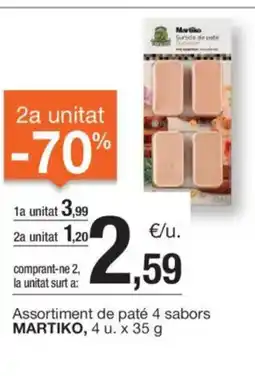 BonpreuEsclat MARTIKO Assortiment de paté 4 sabors oferta