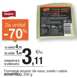 BonpreuEsclat BONPREU Formatge anyenc de vaca, ovella i cabra oferta