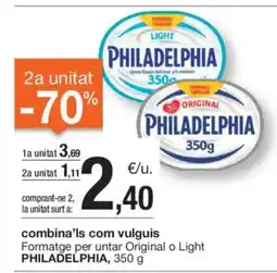 BonpreuEsclat PHILADELPHIA Formatge per untar Original o Light oferta