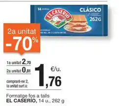 BonpreuEsclat EL CASERÍO Formatge fos a talls oferta