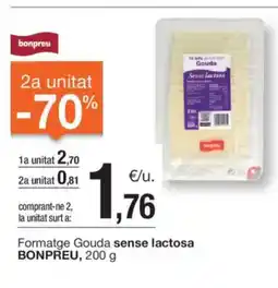 BonpreuEsclat BONPREU Formatge Gouda sense lactosa oferta