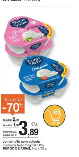 BonpreuEsclat BURGO DE ARIAS Formatge fresc Original o 0% oferta