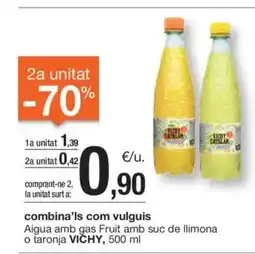 BonpreuEsclat VICHY Aigua amb gas Fruit amb suc de llimona o taronja oferta
