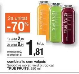 BonpreuEsclat TRUE FRUITS Smoothie morat, verd o tropical oferta