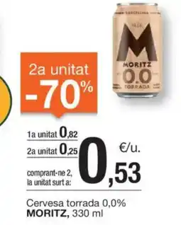 BonpreuEsclat MORITZ Cervesa torrada 0,0% oferta