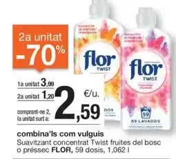BonpreuEsclat FLOR Suavitzant concentrat Twist fruites del bosc o préssec oferta