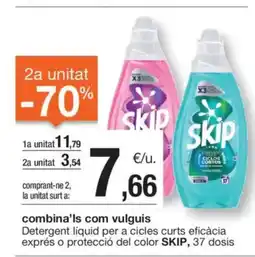 BonpreuEsclat SKIP Detergent líquid per a cicles curts eficàcia exprés o protecció del color oferta