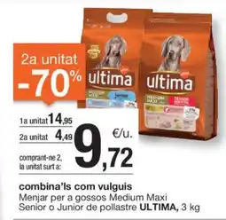 BonpreuEsclat ULTIMA Menjar per a gossos Medium Maxi Senior o Junior de pollastre oferta