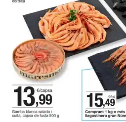 BonpreuEsclat Gamba blanca salada i cuita, capsa de fusta oferta