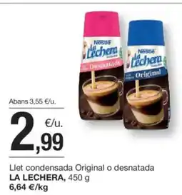 BonpreuEsclat LA LECHERA Llet condensada Original o desnatada oferta