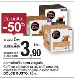 BonpreuEsclat DOLCE GUSTO Cafè en càpsules tallat, cafè amb llet, espresso intens original o descafeinat oferta