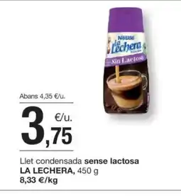 BonpreuEsclat LA LECHERA Llet condensada sense lactosa oferta